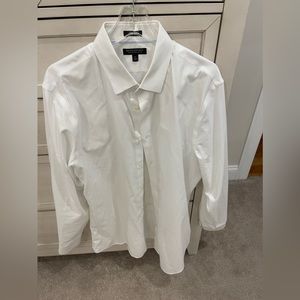 Men’s Banana Republic Oxford Dress Shirt White Size XL Slim